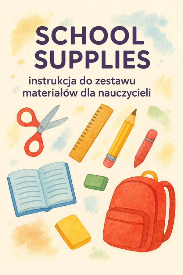 School Supplies – zestaw materiałów do nauki języka angielskiego dla dzieci w wieku od 1 do 10 lat - obrazek 6