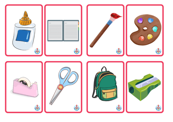 School Supplies – zestaw materiałów do nauki języka angielskiego dla dzieci w wieku od 1 do 10 lat - obrazek 8