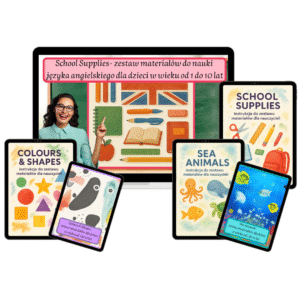 School Supplies + bonusy – zestawy materiałów do nauki języka angielskiego dla dzieci 1–10 lat - wersja pdf